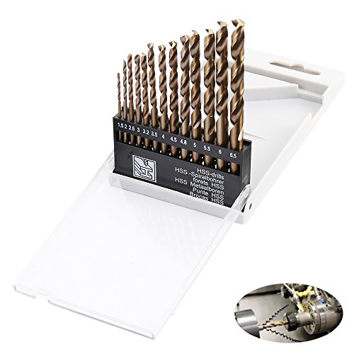 Wrightus Metric M35 Cobalt Steel Twist Drill Bit Set HSS Extremely Heat Resistant with Straight Shank to Cut Through Hard Metals Like A Hot Knife Through Butter,Such as Stainless Steel,Titanium Alloy