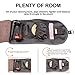 Traditional Brown Genuine Leather Tobacco Smoking Pipe Pouch Bag Organize Case Pipe Tool lighter Holder Pocket for 2 Pipe (black-brown)