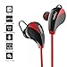 AELEC S350 Wireless Bluetooth Headphones In-Ear Sports Earbuds Sweatproof Earphones Noise Cancelling Headsets with Mic for Running Jogging Red