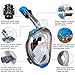 OUSPT Full Face Snorkel Mask, Snorkeling Mask with Detachable Camera Mount,Panoramic 180° View Upgraded Dive Mask with Safety Breathing System,Dry Top Set Anti-Fog Anti-Leak for Adults and Kids