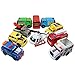 Toy State Emergency City Vehicles set of 10- Police, Fire Truck, Ambulance, Action News Helicopter, Taxi, Bus, Recycle, Garbage & Tow Trucks - all Free-Wheeling some with Moving Parts Imagination Play