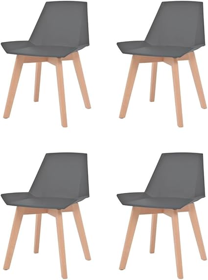 Furnituredeals 4 Stück Stühle Esszimmer Grauen.Dieser Stuhl Sind