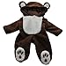 The Queen's Treasures 15 Inch Doll Clothes Designed for Use with Bitty Baby Dolls, Soft Brown and White Teddy Bear Cub Sleeper Pajamas, Compatible with American Girl's Bitty Baby Twins.