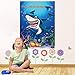 Morinostation Pin The Fin On The Shark Game Birthday Party Favor Games Baby Shark Party Supplies Decorations - 24 Fins