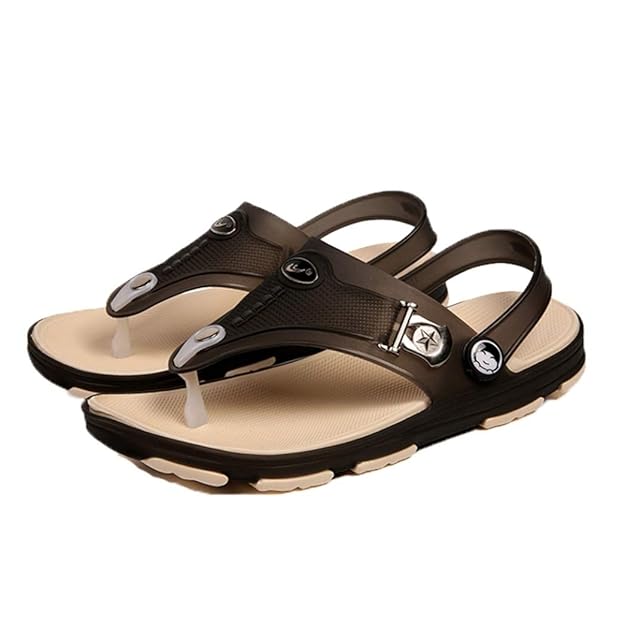 Men Ankle Strap Flip Flops Summer Beach Shoes Outdoor Casual TStrap
