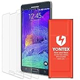 Note 4 Battery NFC Google Wallet Capable, YONTEX 3220mAh Replacement Battery for Samsung Galaxy Note 4[ N910, N910U LTE, N910A, N910V, N910P,N910T ] with 3 Pack Screen Protector