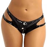 TWBQND Women's Sexy Black Shorts High Gloss PVC