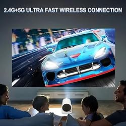 Portable Projector 4K WiFi 6 BT 5.2 Upgraded