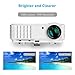 Video Projector - InnerTeck IT450 2500 Lumens 1280x800 Resolution Home Projector Support 1080P for Home Cinema Theater TV Laptop Game iPad iPhone Android Smartphone by USB/HDMI/ATV/AV/YPBPR/VGA-White