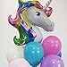 25Pack Colorful Happy Birthday banner &32 inch Unicorn balloons Bright Rainbow Stars Foil balloon For First birthday party decorations Baby shower Unicorn party supplies (colorful)