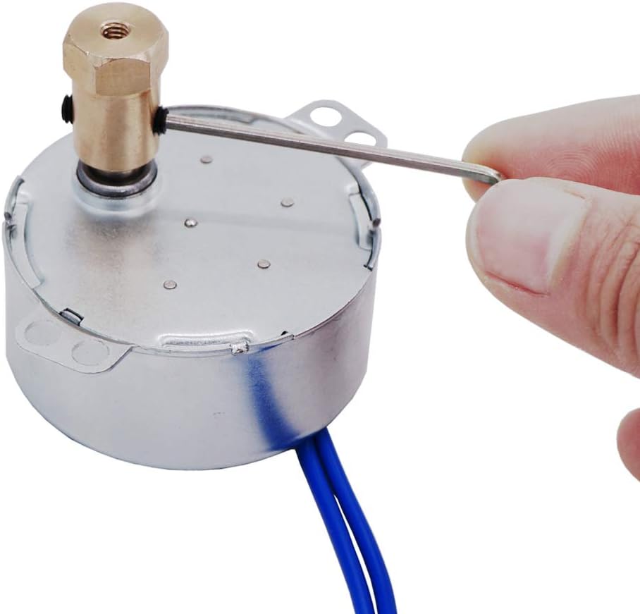 Twidec/ 3Pcs Synchronous Turntable Motor Electric Motor 5-6RPM/MIN 50/60Hz 4W CCW/CW AC100~127V Synchron Motor For Cup Turner, Cuptisserie Rotator With 7mm Flexible Coupling TYC-50-5-6R-XLLB - - 