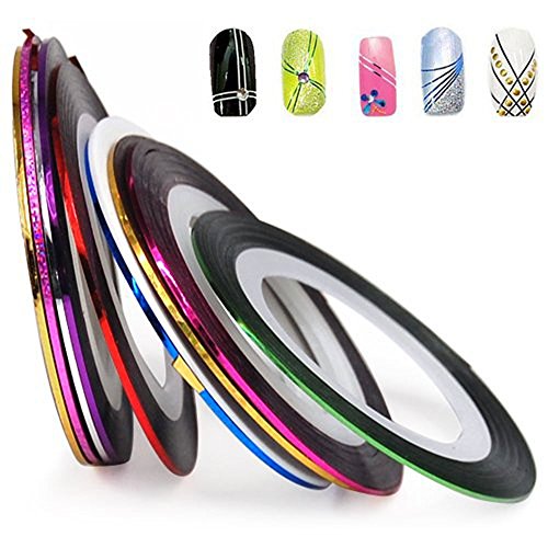 10 Colors Pretty Sticker Rolls Striping Tape Line For Decoration Nail Art