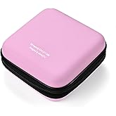 LIOVODE DVD Case, 48 Capacity EVA CD Case Holder Storage Organizer Portable Protective DVD Wallet Holder for Car (48 Capacity