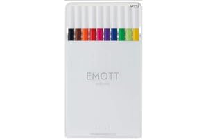 三菱鉛筆 Emott Fineliner Pen Set #1, 10-Colors, Assorted