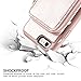 ZVE Case for Apple iPhone 6s and iPhone 6, 4.7 inch, Leather Wallet Case with Credit Card Holder Slot Zipper Wallet Pocket Purse Handbag Wrist Strap Case for Apple iPhone 6 / 6s - Rose Gold