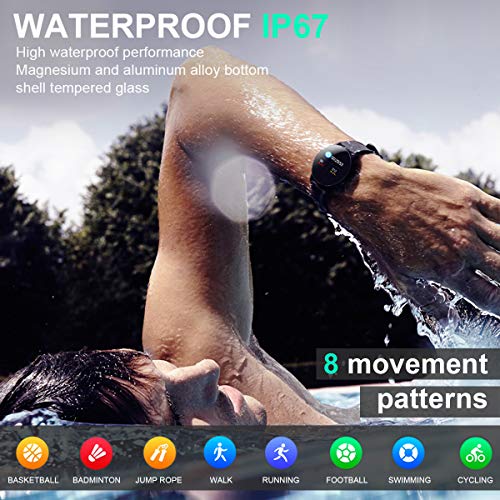 Smart Watch,Fitness Activity Tracker Watch with Heart Rate Blood Pressure Monitor Waterproof Sport Fitness Tracker Watch Smart Bracelet Wristband for Android iOS Phones Samsung Huawei Men Women Kids