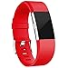 Wepro Replacement Bands for Fitbit Charge 2 HR, Buckle, Red, Small