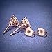 OPALBEST Rose Gold Plated Heart Stud Earrings with White Fire Opal Birthstone Hypoallergenic for Women Girl