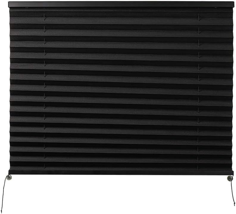 Camper Comfort 26" X 24" Black RV Pleated Shade Camper