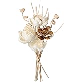 Reed Diffuser Sticks Set of 12, Natural Paper Material, Flower Diffusers for Home Bathroom and Bedroom Decor