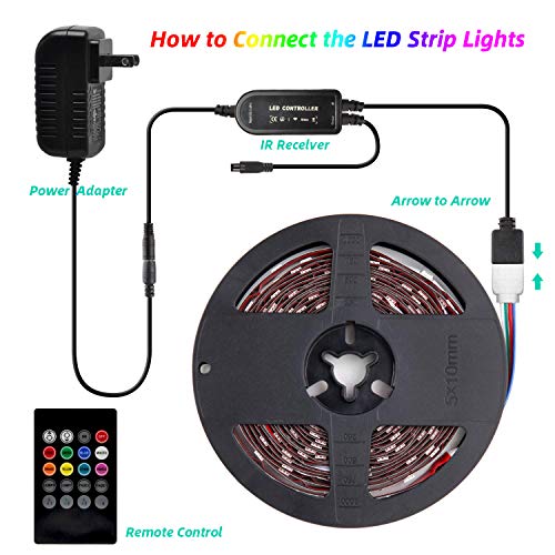 LED Strip Lights,L8star 5M/16.4ft Flexible Strip Light SMD 5050 RGB with Bluetooth Controller Changing Tape Lights kit with LED Sync to Music for TV,Bedroom,Kitchen Under Counter, Under Bed Lighting