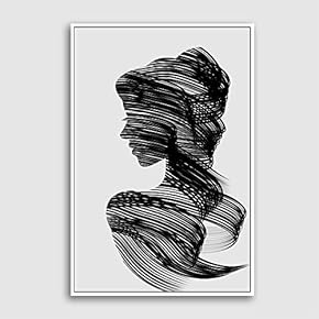 Framed Canvas Home Artwork Decoration Portrait Canvas Wall Art for Living Room, Bedroom - 16x24 inches