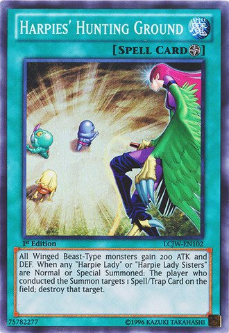Yu-Gi-Oh! - Harpies' Hunting Ground (LCJW-EN102) - Legendary Collection 4: Joey's World - 1st Edition - Super Rare