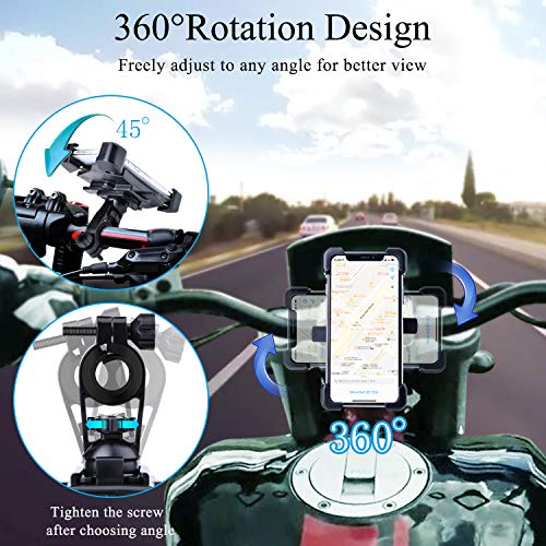 CHYBFU Bike Phone Mount, Bicycle Phone Holder with 4 Telescopic Clamp