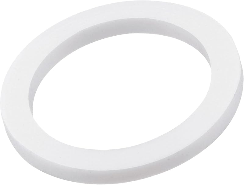 sourcing map PTFE Flat Washers 24mm OD 18mm ID 2mm Thick Gasket Flange 5pc
