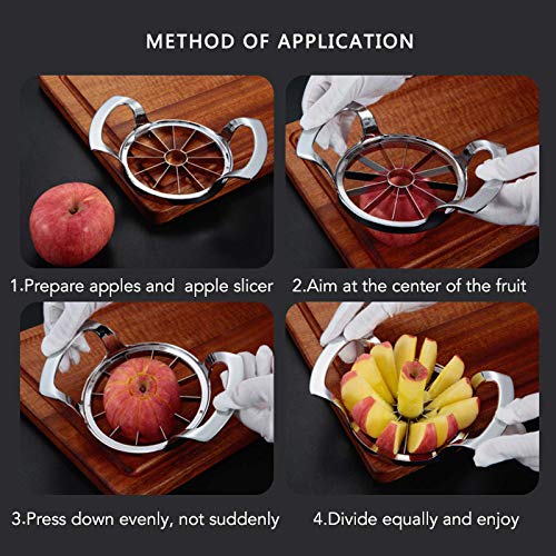 Apple Slicer Upgraded Version 12Blade Extra Large Apple Corer Peeler