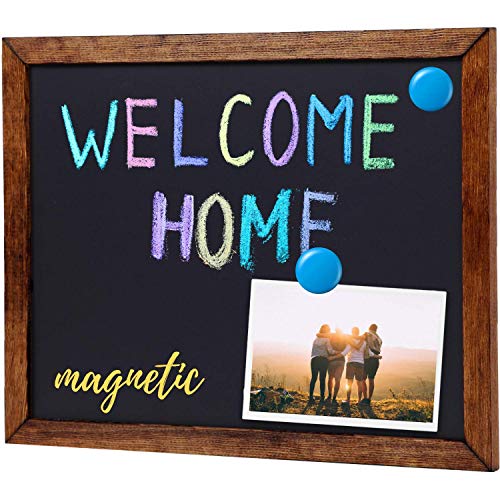 Chalkboard Sign [11 x 14] - Premium Rustic Chalk Board, Wood Framed Magnet Board, Regular or Liquid Chalk Markers, Kitchen Sign, Decorations for Weddings Birthdays & Receptions - Magnetic Black Board - Thumbnail 7