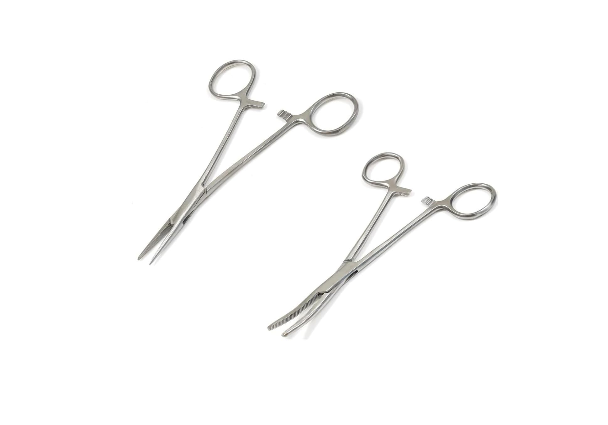 Panther Surgical Pack of 2 Pieces Straight & Curved 8'' Fish Removing Unhooking Line Cutter Sea Carp Fly Fishing Forceps