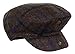 Men's Premium Wool Blend Classic Flat Ivy Newsboy Collection Hat ,Big Plaid Brown, Medium