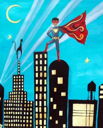Cici Art Factory Wall Art, Superhero African American, Small