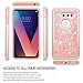 LeYi Compatible for LG V30 Case, LG V35 ThinQ Case, LG V30+ / V30 Plus/ V30S ThinQ Case with HD Screen Protector for Girls Women, Glitter Bling Phone Case for LG V30 / LG V35 ThinQ TP Rose Gold