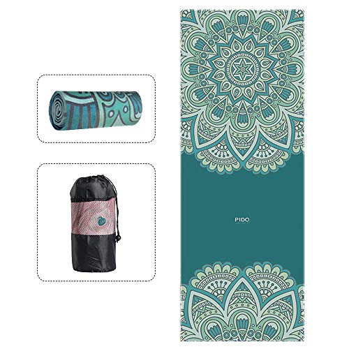 WWWW pido Yoga Towel Non Slip Sweat Absorbent Towel Convenient Widened Folded Fitness Blanket with Bag 72″x26″ (ShengXiaQingFeng)
