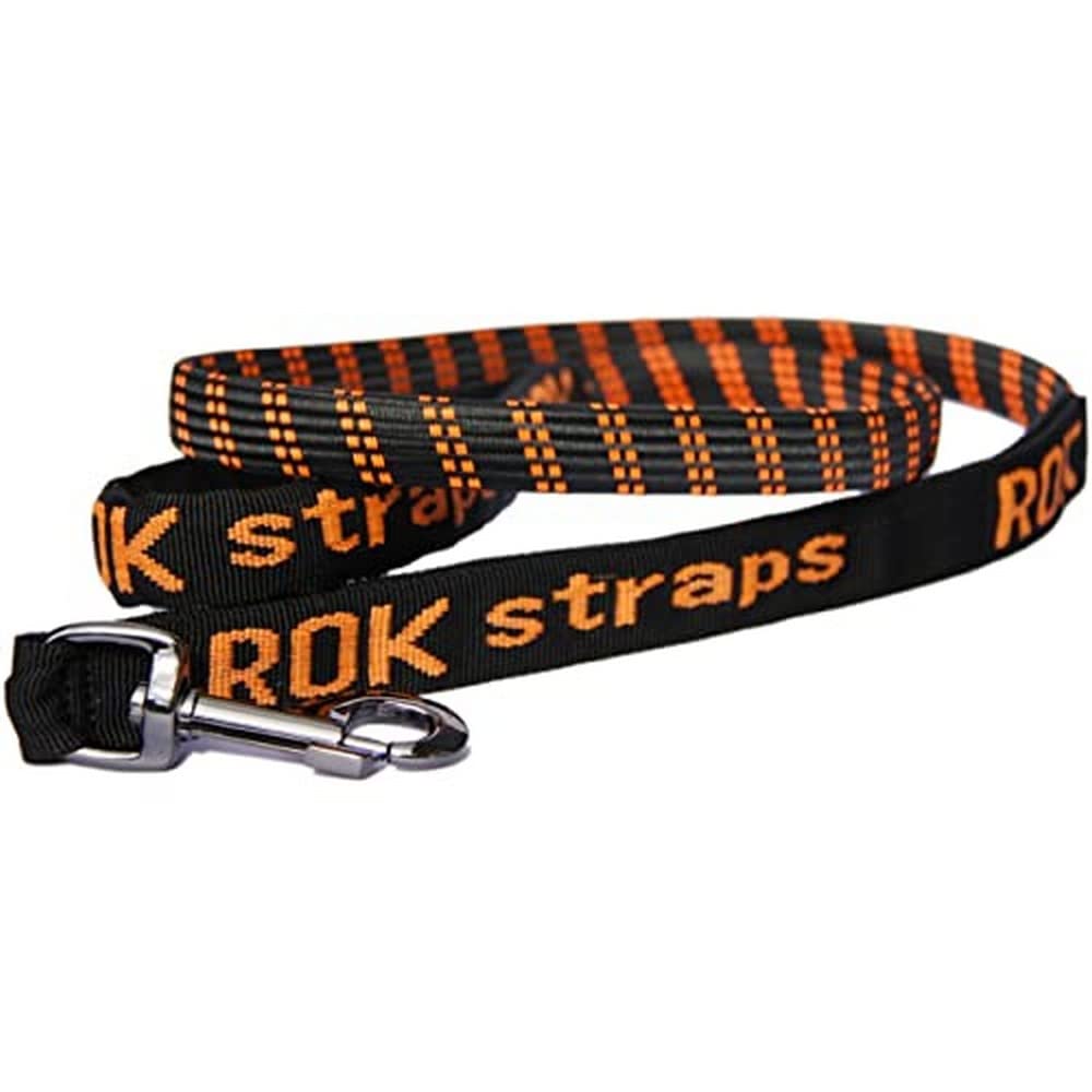 Rok-Strap Dog Lead 3-in-1 Stretch Lead, Large, Black/ Orange