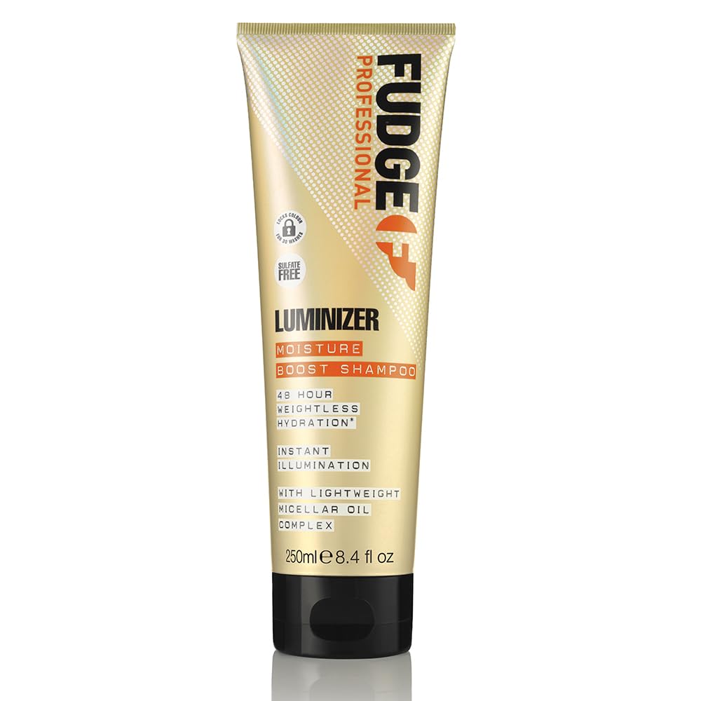 Fudge Professional Luminizer Moisture Boost Shampoo, Locks in Colour, Instant Shine, 48 Hour Hydration, Sulfate Free, 250 ml