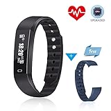 Fitness Tracker Mousand 2018 Upgraded Fitness Watch Activity Tracker Heart Rate Monitor Watch IP67 Waterproof for Sleep Monitor Pedometer Step Calorie Counter SMS Call Sedentary Remind for Android IOS