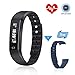 Fitness Tracker Mousand 2018 Upgraded Fitness Watch Activity Tracker Heart Rate Monitor Watch IP67 Waterproof for Sleep Monitor Pedometer Step Calorie Counter SMS Call Sedentary Remind for Android IOS