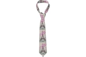 Fashion Vintage Eiffel Tower Men's Necktie Funny Ties Classic Stylish Ties for Business Formal Casual Wear