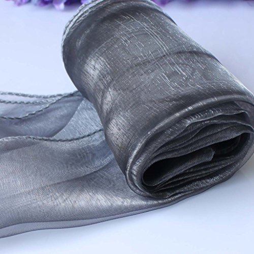 Yontree 10Pcs Sheer Organza Table Runner Wedding Party Banquet Decoration 12" x 108"