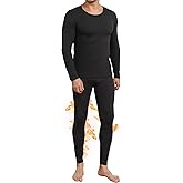 TRENDOUX Thermal Underwear Long Johns: Lightweight Wool Blend Mens Thermals Top and Bottom Set, Base Layer Men Cold Weather