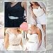 QueenDream Crystal Wedding Belt White Satin Bridal Sash Wedding Belt for Bride and Bridesmaid