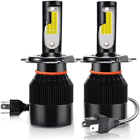 SS Vision Led Headlights, Super Bright SharpEye Series H4(9003) All-in-One LED Headlight Bulbs with Intelligent Brushless Fan, High/Low Beam 72W 7600LM 6000K Cool White (2 Pcs)