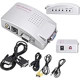 HDE Computer PC Laptop to TV Converter Box- VGA to RCA S-Video Composite Adapter Switch