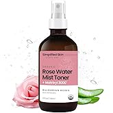 Rose Water Spray for Face with Matrixyl 3000 - Organic Rosewater Face Mist with Aloe Vera & Hyaluronic Acid - Hydrating, Reduces Fine Lines, Boosts Collagen Production, & Soothes Skin - 4 Fl Oz