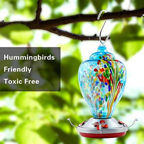 WOSIBO Hummingbird Feeder for Outdoors Patio Large 32 Ounces Colorful