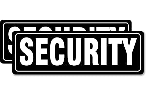 PICASSOSKY 2 Pack Security Sign Magnet, Black Security Officers Magnetic Signs for Vehicles Trucks, SUV and Cars, Rover, Patrol Security 14.2"×4.3" (Black)