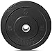Titan Fitness Single 35 LB Black Economy Olympic Bumper Plate, Rubber with Steel Insert